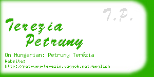 terezia petruny business card